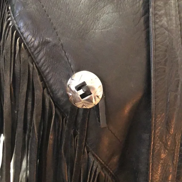 Ladies fringed leather jacket circa 1987 - Picture 4 of 13